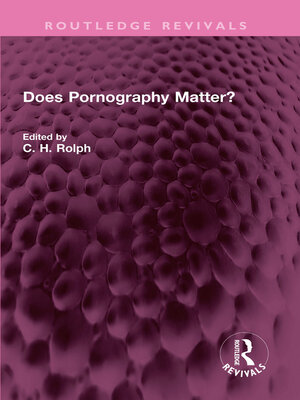 cover image of Does Pornography Matter?